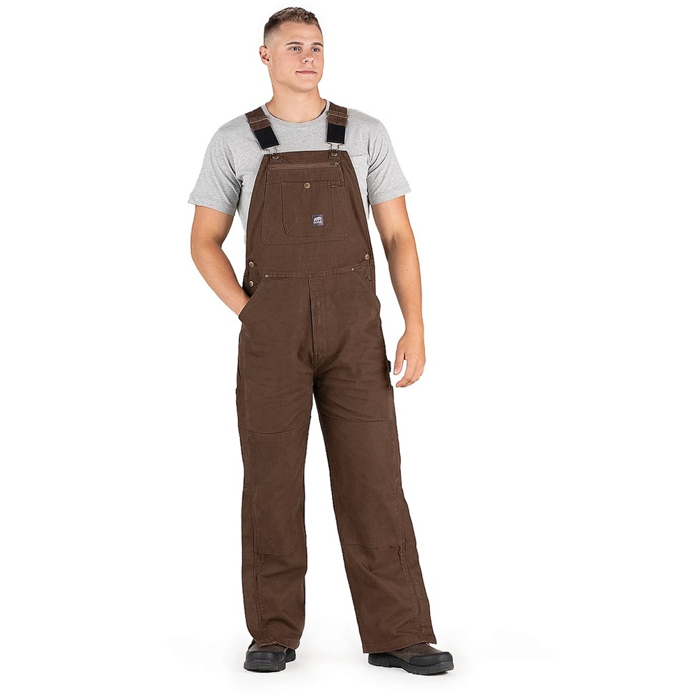 Men's Classic Brown Berne Work Overalls